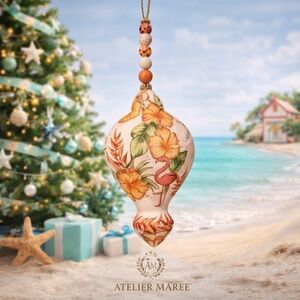 Coraline’s Flamingo Finial Ornament • Atelier Marée Handmade